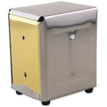 Alegacy Chrome Plated Standard Napkin Dispenser, 4 x 4 1/2 x 7 1/2 inch.