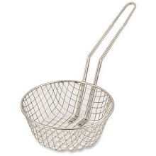 Alegacy Nickel Plated Coarse Mesh Culinary Basket, 8 inch Diameter.