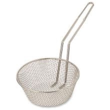 Alegacy Nickel Plated Medium Mesh Culinary Basket, 8 inch Diameter.