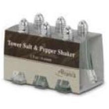 Alegacy Glass Tower Salt and Pepper Shaker, 1 1/2 Ounce - 6 per pack -- 6 packs per case.