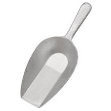 Alegacy Cast Aluminum Scoop - Flat Bottom, 7 Ounce.