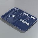 Blue Heavy Weight 6 Compartment Left-Hand Melamine Tray -- 12 per case