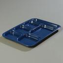 Dark Blue Heavy Weight 6 Compartment Right-Hand Melamine Tray -- 12 per case