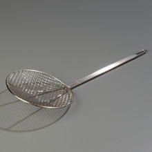 8 inch Diameter Chrome Plated Nickel Steel Bowl Wire Mesh Skimmer -- 12 per case