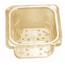 Cambro H Pan Amber One Third Size Food Pan Colander, 3 inch Deep -- 6 per case.