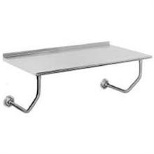 Stainless Steel Wall Mounted Table with 1 1/2 inch Splash, 24 x 24 inch.