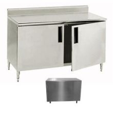 Advance Tabco Stainless Steel 5 inch Splash Enclosed Base Table, 36 x 102 inch - with Undershelf.