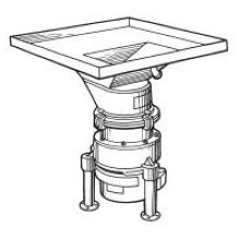 Red Goat C Series Food Waste Disposer with Fast Feed Station, 30 x 30 x 35 1/2 inch.