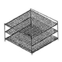 Nemco Food Equipment Slightly Angle Three Tier Shelf System Only, 19 inch Diameter.