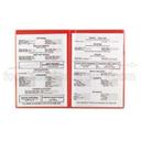 Red Alegacy Vinyl Plastic Menu Cover, 8 1/4 x 12 inch.