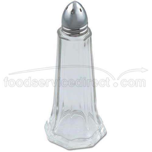 Alegacy Tower Salt and Pepper Shaker with Chrome Plated Universal Hole Top, 1 1/2 Ounce -- 24 per case.