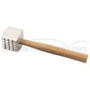 Alegacy Cast Aluminum Steak Tenderizer with Wood Handle, 13 inch Length.