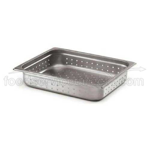 Alegacy 22 Gauge Half Size Standard Perforated Anti Jamming Steam Table Pan, 7 Quart.