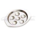 Alegacy Stainless Steel Snail Plate - 6 Hole, 5 3/8 inch Diameter.