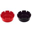Alegacy Plastic Black Ash Tray, 4 1/4 x 1 5/8 inch -- 72 per case.