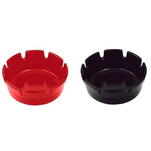 Alegacy Plastic Black Ash Tray, 4 1/4 x 1 5/8 inch -- 72 per case.