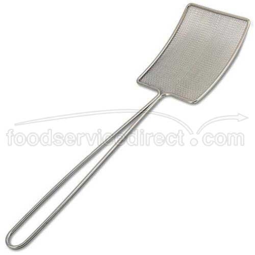 Alegacy Nickel Plated Square Fine Wire Mesh Skimmer, 5 x 6 inch Bowl Dimension.