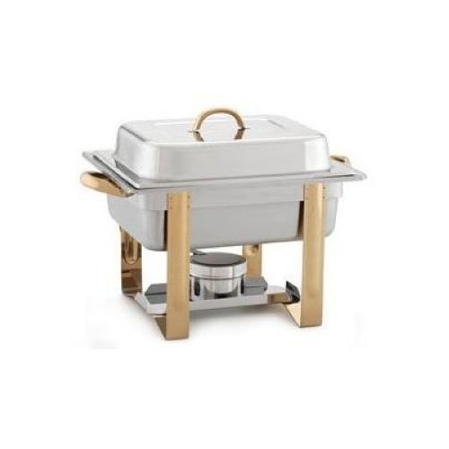 Alegacy Gold Accented Half Size Chafer, 4 Quart Capacity.
