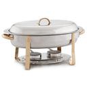 Alegacy Gold Accented Oval Chafer- 6 Quart Capacity.