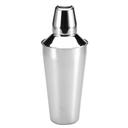 Alegacy Stainless Steel Cocktail Shaker with Cover and Strainer, 3 7/8 x 3 7/8 x 7 3/4 inch.