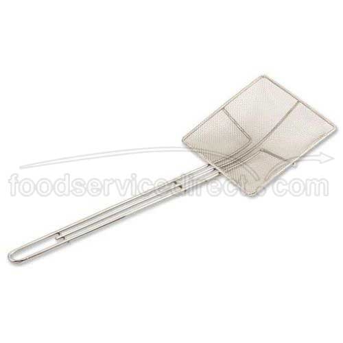 Alegacy Nickel Plated Square Reinforced Fine Wire Mesh Skimmer, 6 1/2 x 6 1/2 inch Bowl Dimension.