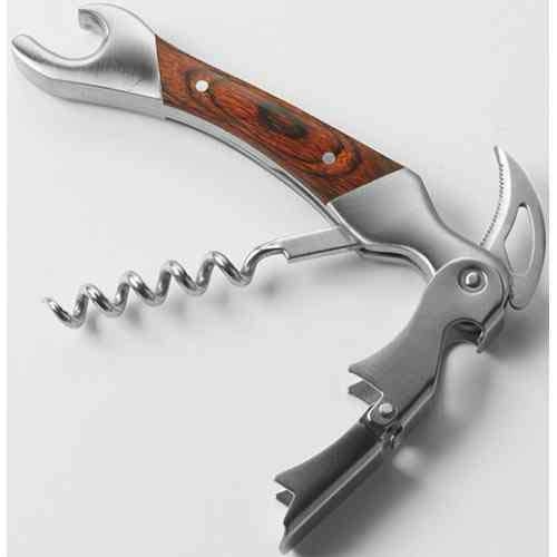American Metalcraft Mahogany Wood Top Shelf Corkscrew -- 12 per case.