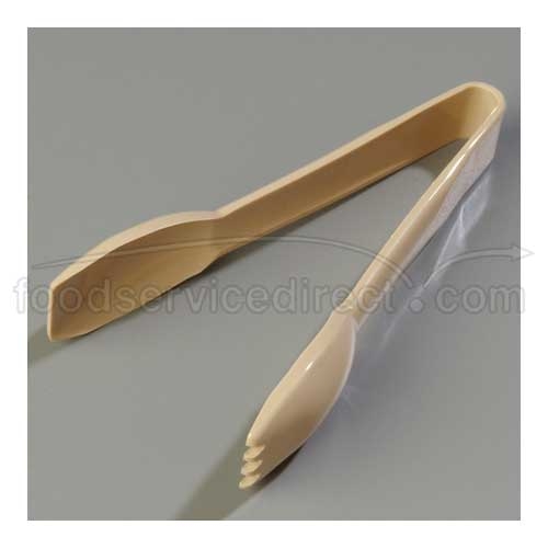 Beige Carly Clear Revolutionary Plastic Salad Tong 6 inch