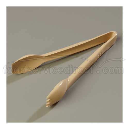 Beige Carly Clear Revolutionary Plastic Salad Tong 9 inch