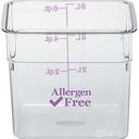 Cambro Camwear CamSquares Polycarbonate Allergen Free Purple Food Storage Container, 12 Quart -- 6 per case.
