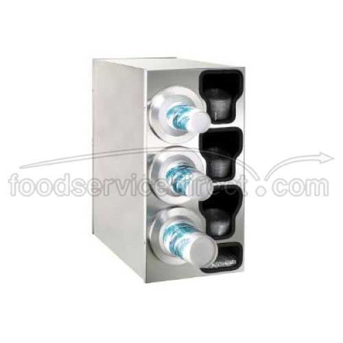 Dispense Rite BFL-C Stainless Countertop One Size Fits All Cup Dispensing Cabinet, 25 1/4 x 13 x 23 inch.