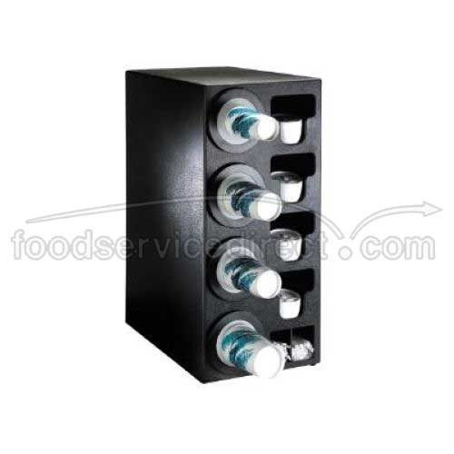 Dispense Rite BFL-C Black Countertop One Size Fits All Cup Dispensing Cabinet, 32 x 14 1/2 x 23 inch.