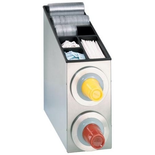 Dispense Rite BFL-L Series Stainless Steel Countertop One Size Fits All Combination Dispensing Cabinet, 22 3/4 x 8 3/8 x 23 1/4 inch.