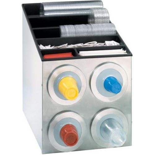 Dispense Rite BFL-L Series Stainless Steel Countertop One Size Fits All Combination Dispensing Cabinet, 22 1/2 x 16 1/2 x 22 3/4 inch.