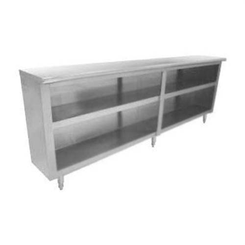 Stainless Steel Dish Cabinet With Mid Shelf, 15 x 120 inch.