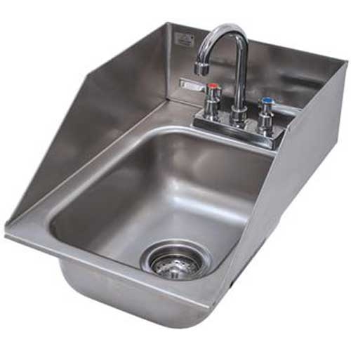 One Compartment Hand Use Drop-in Sink Include Tapered Splash on Rear and Both Sides Size : 13 x 19 inch.