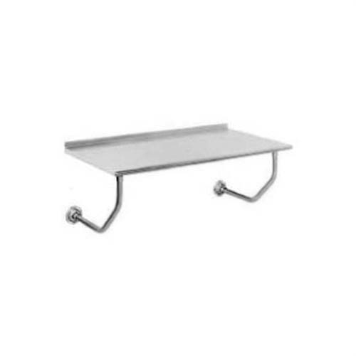 Stainless Steel Wall Mounted Table with 1 1/2 inch Splash, 24 x 30 inch.
