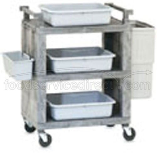 Cart Enclosed Utility, Gray Plastic, 30.5 X 18.5 X 39 -- 1 Per Case
