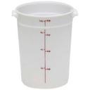 White Round Plastic Container, White, 8 Quart -- 12 per case