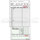 National Checking Company Carbon Backed Guest Check Board - 2 Part Green, 16 Line, 4.20 x 8.25 inch -- 2500 per case.