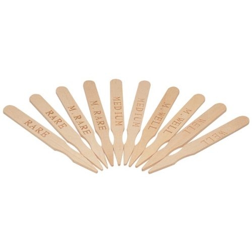 Wooden Steak Markers Medium Well, 500 per box -- 10 boxes per Case