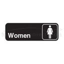 Traex White Imprint On Black Women - Sign, 3 x 9 inch.