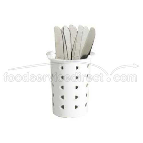 White Cambro Camrack Round Flatware Cylinder Rack -- 12 per case.