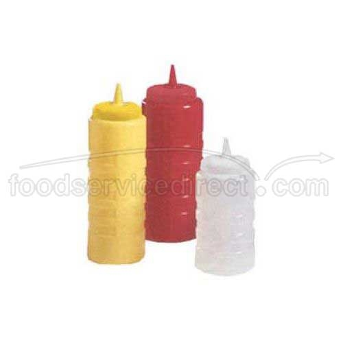 Traex Color Mate Polyethylene Clear Squeeze Bottle Dispenser, 16 Ounce -- 12 per case.