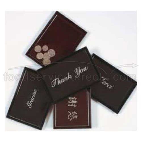 Traex Black Thank You Plastic Tip Tray, 4.5 x 6.5 inch -- 36 per case.