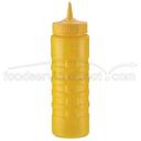 Traex Yellow Wide Mouth Squeeze Dispenser, 24 Ounce -- 12 per case.