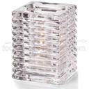 Hollowicks Block Clear Horizontal Rib Glass Lamp, 4 1/8 inch Height.