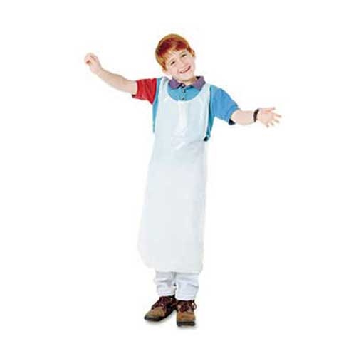Baumgartens Disposable Apron, Polypropylene, White, 100/Pack
