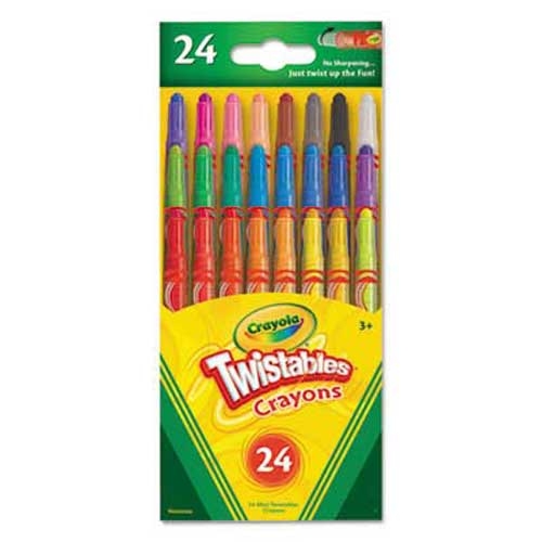 Crayola Twistables Mini Crayons, 24 Colors/Pack