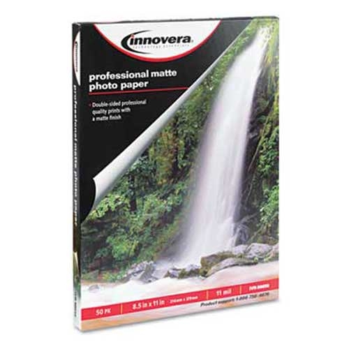 Innovera Heavyweight Photo Paper, Matte, 8-1/2 x 11, 50 Sheets/Pack