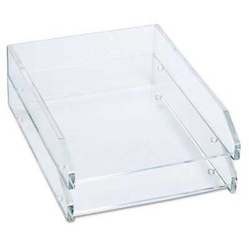 Kantek Double Letter Tray, Two Tier, Acrylic, Clear